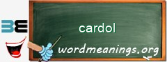 WordMeaning blackboard for cardol
